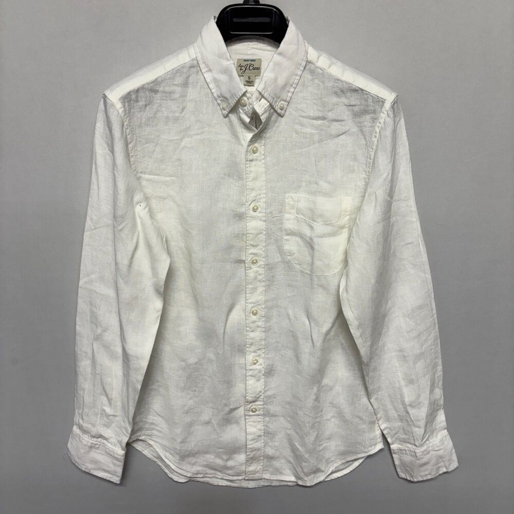NWT J. Crew Baird McNutt Men 100% Linen Button Shirt Size Small C138 -27